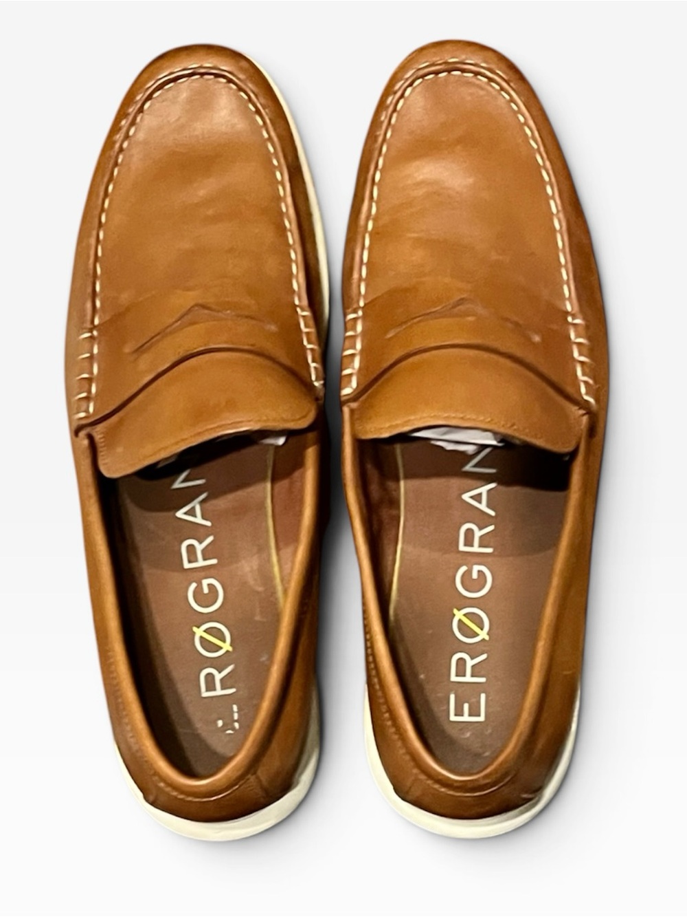 Cole Haan Men’s Brown Leather Penny Loafers